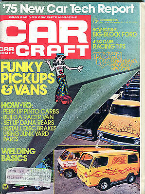 Car Craft Magazine October 1974 Funky Pickups & Vans EX 072016jhe