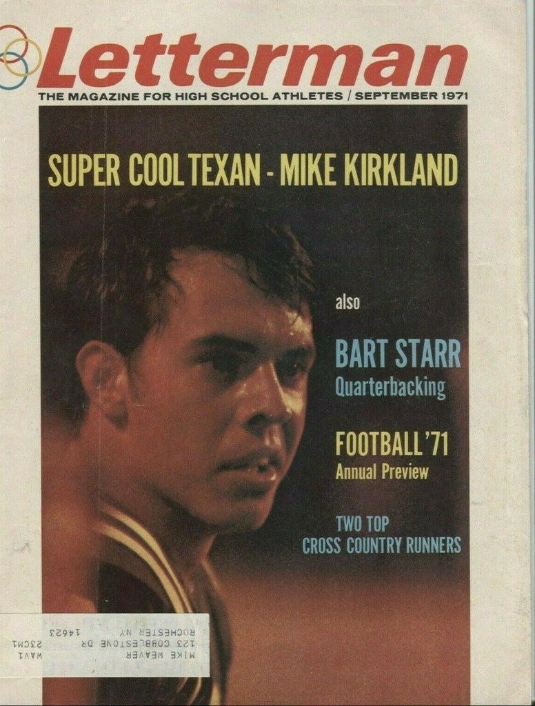 Letterman September 1971 Mike Kirkland Bart Starr w/ML 021220DBE