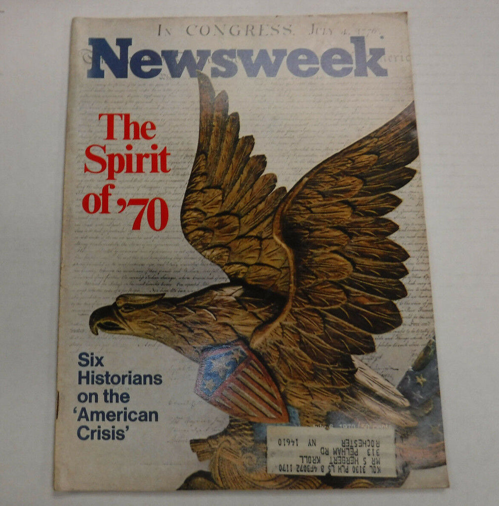 Newsweek Magazine The Spirit Of '70 July 6, 1970 101816R2