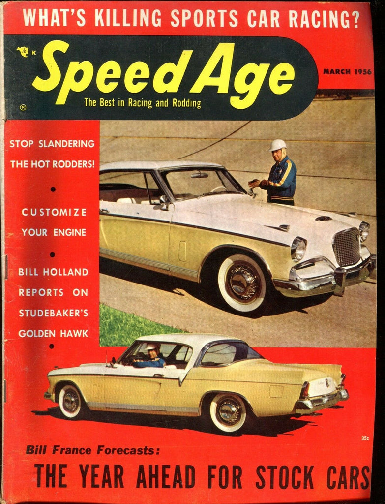 Speed Age Magazine March 1956 Bill Holland GD No ML 011017jhe