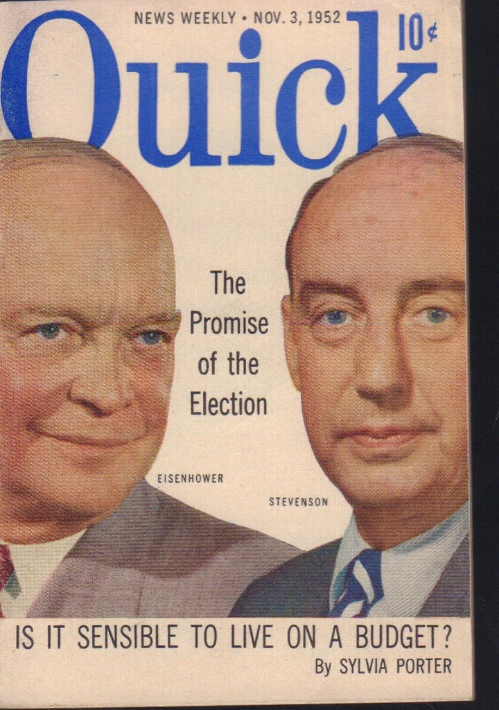 Quick News Weekly November 3 1952 Eisenhower Cheesecake Pin Up 091318AME