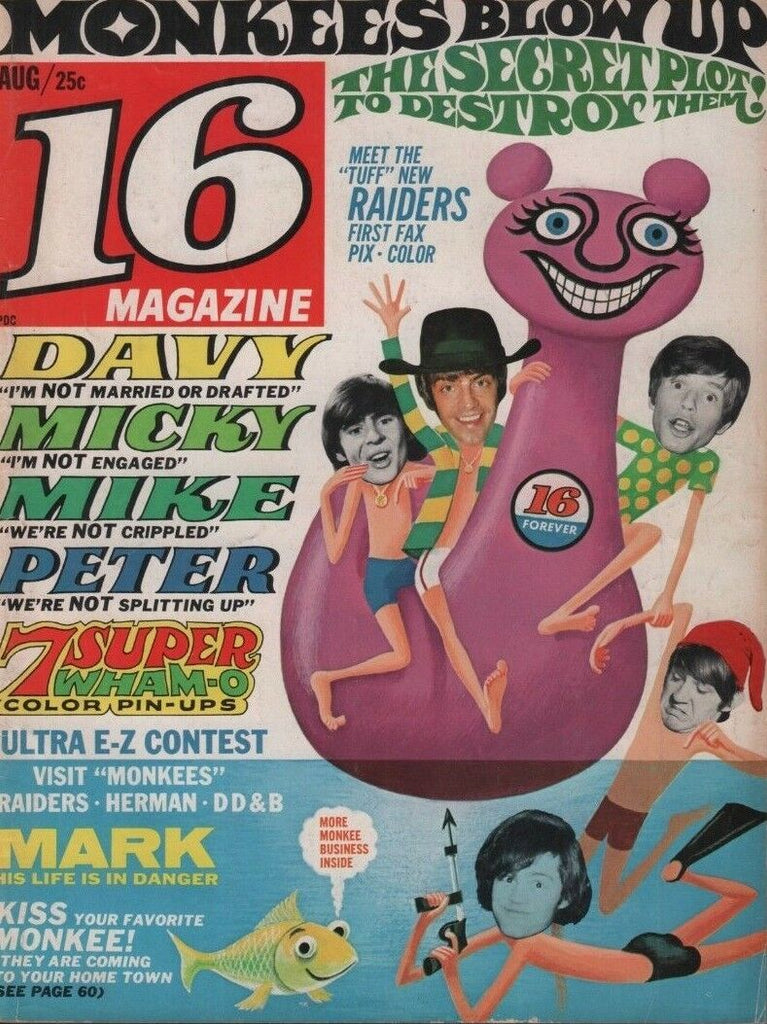 16 Magazine August 1967 Freddy Weller Sonny & Cher 083018DBE