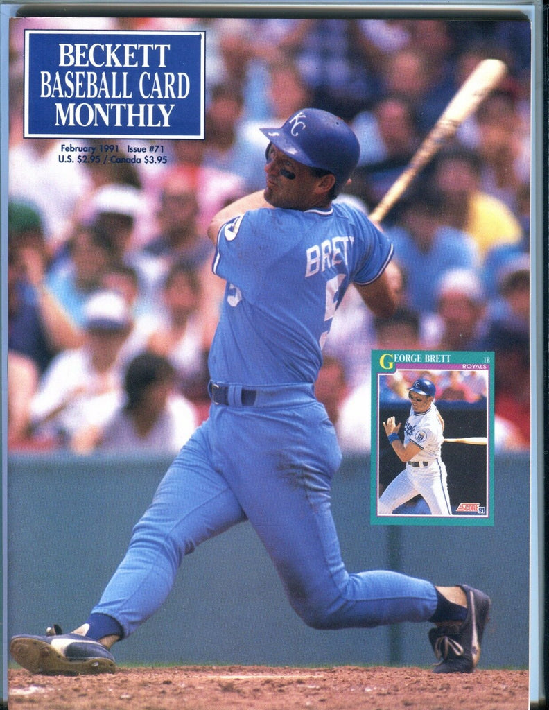 Beckett Baseball Card Monthly February 1991 George Brett EX 051717nonjhe