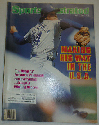 Sports Illustrated Magazine Fernando Valenzuela July 1985 021015R