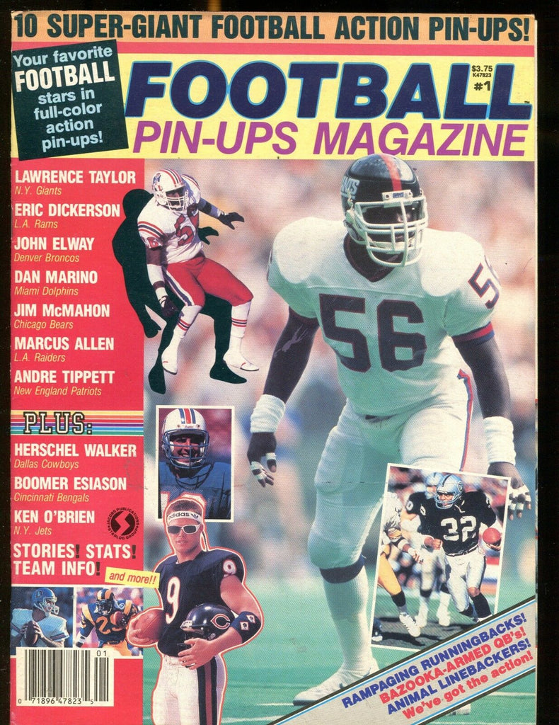 Football Pin-Ups Magazine 1987 Larence Taylor EX No ML 012717jhe