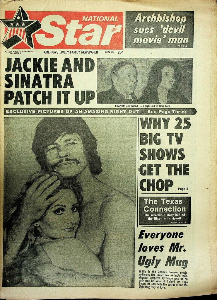National Star May 4 1974 Jackie Kennedy Charles Bronson Frank Sinatra 072820ame