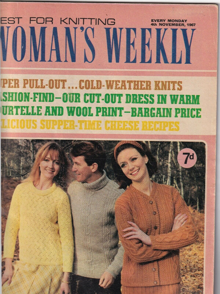 Woman's Weekly Magazine Cold Weather Knits November 1967 051919nonr