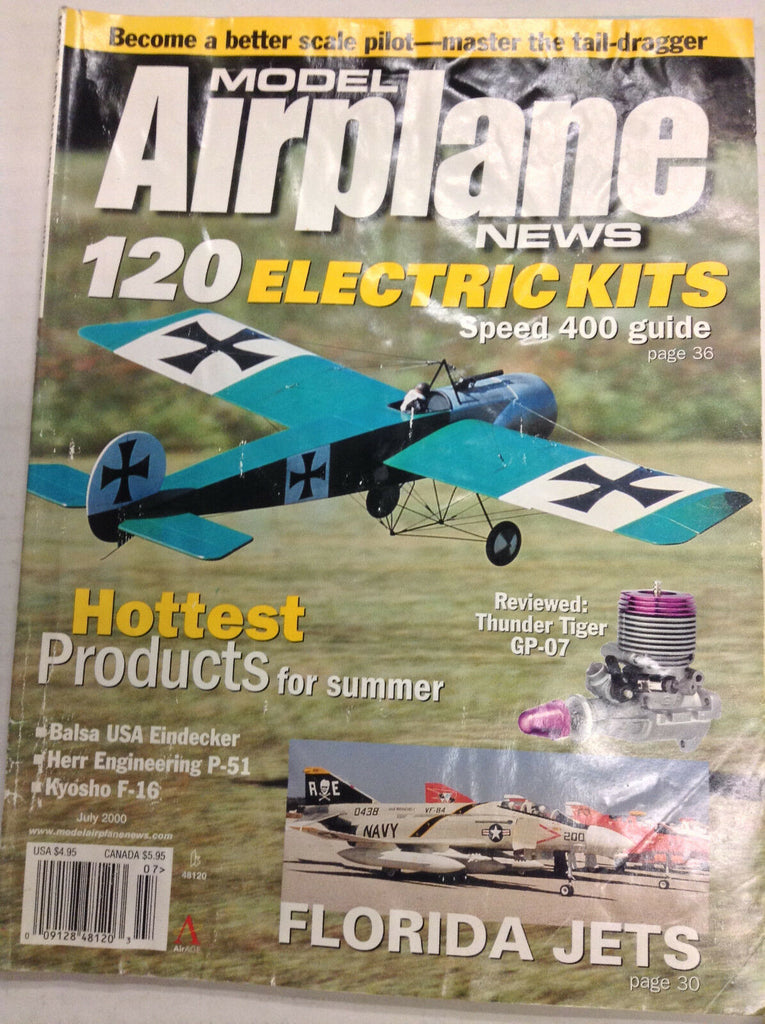 Model Airplane News Magazine 120 Electric Kits Speed 400 July 2000 041517nonrh