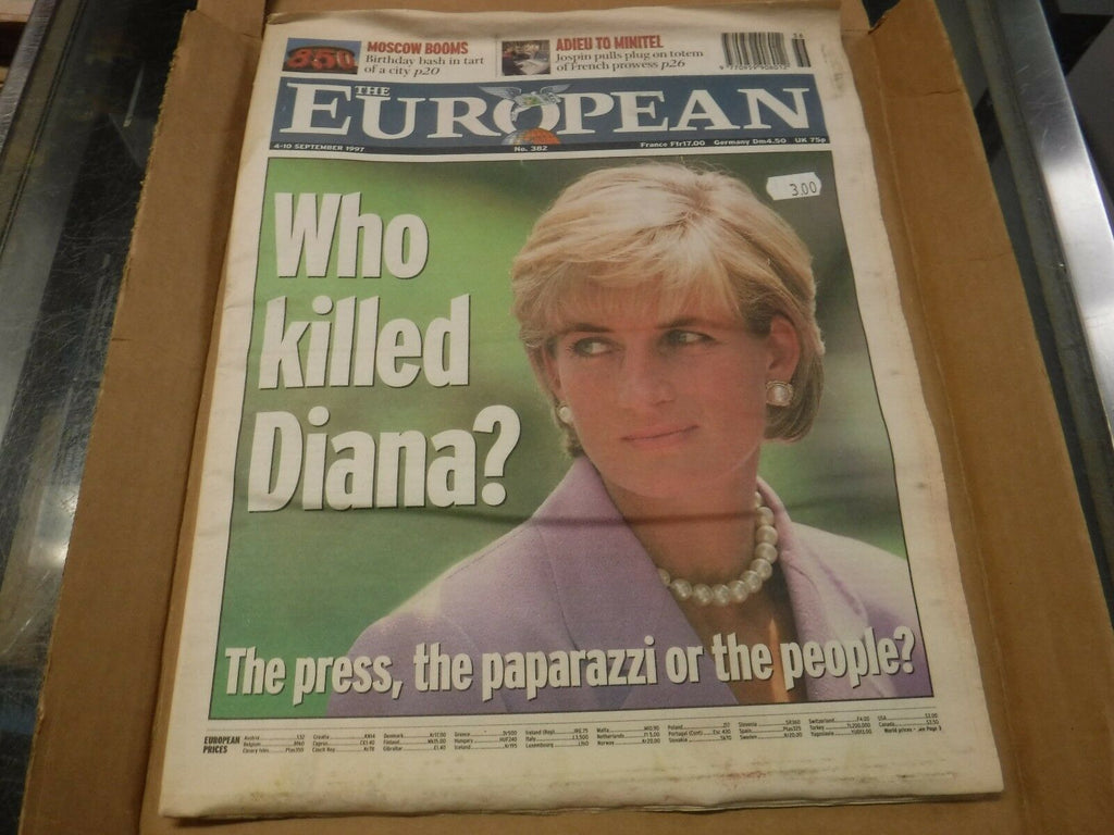 The Europeam Newspaper September 1997 Princess Diana EX No ML 022117nonjhe