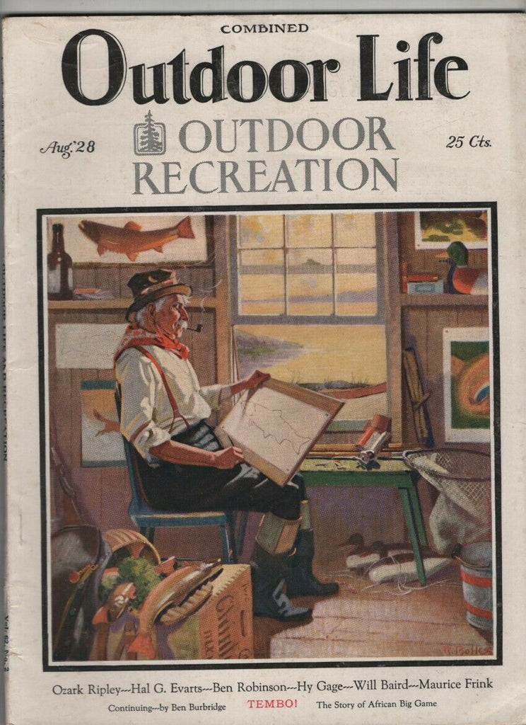 Outdoor Life Mag African Big Game & Bill Beaver August 1928 020321nonr