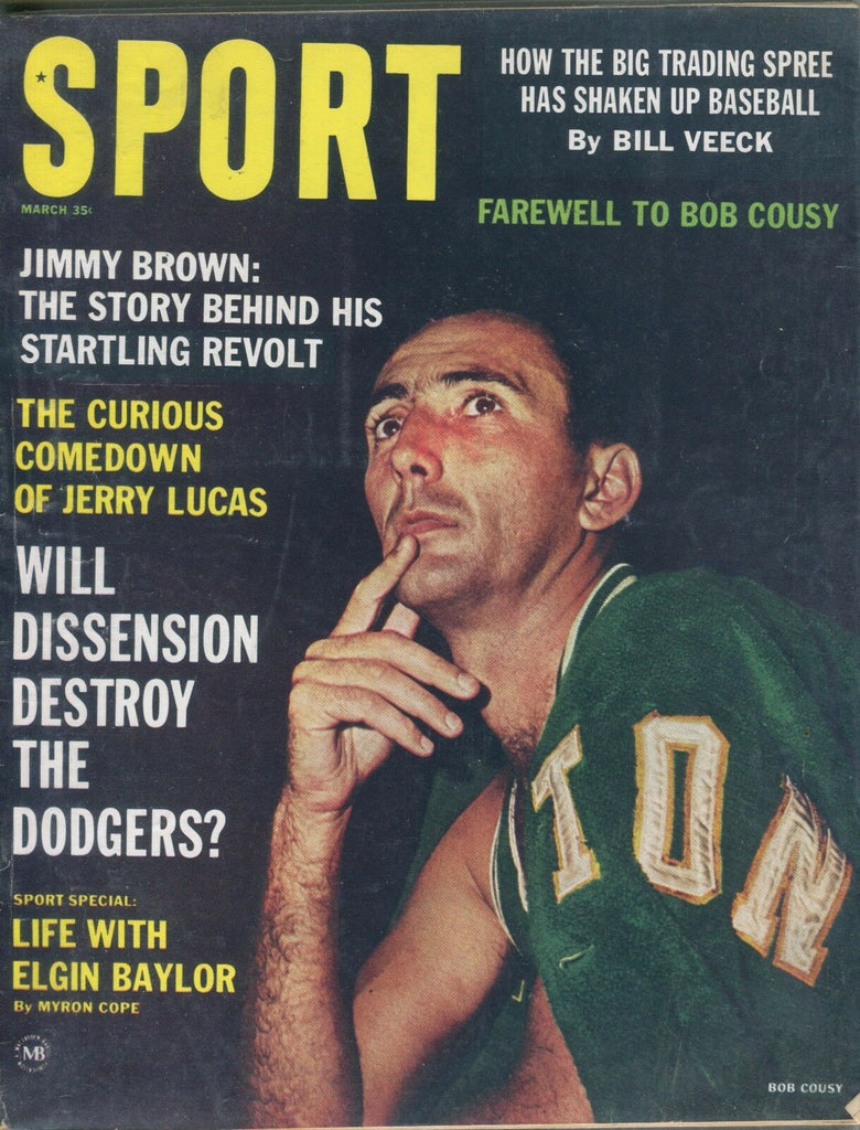 Sport Magazine March 1963 Bob Cousy Elgin Baylor VG 042717nonjhe