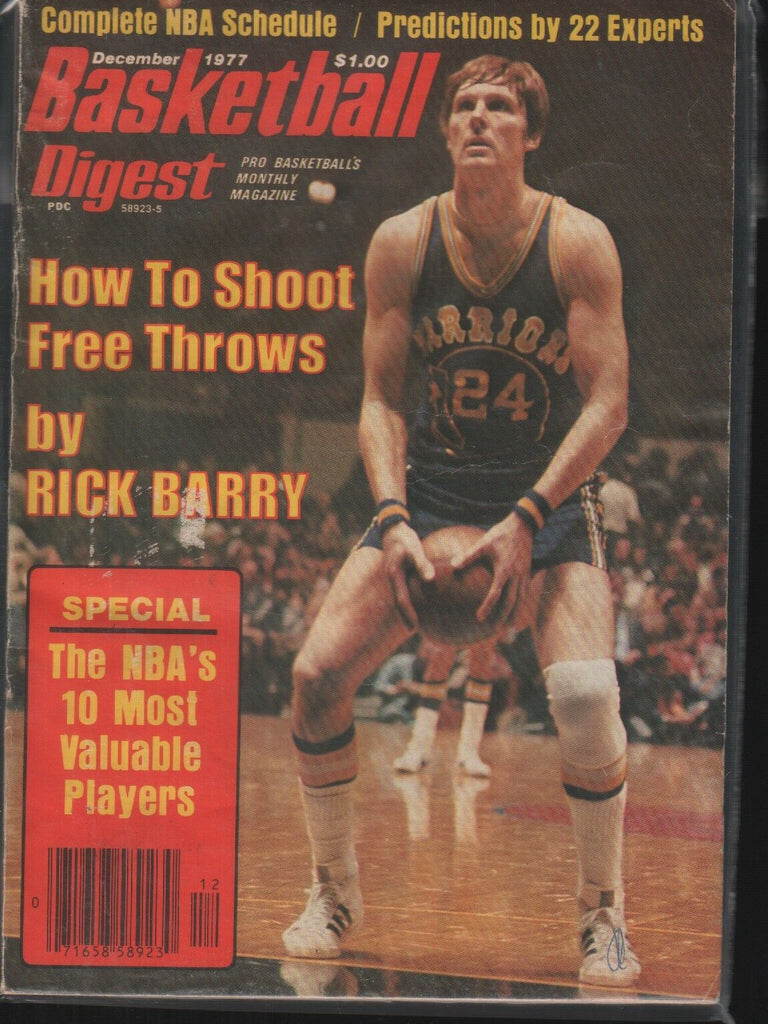 Basketball Digest December 1977 Warriors Rick Barry 101718ame