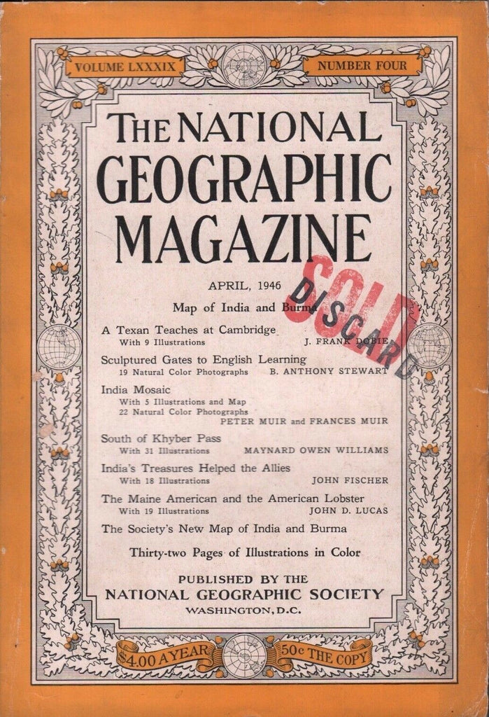 National Geographic April 1946 India Mosaic 020617DBE2