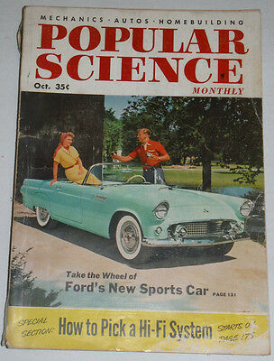 Popular Science Magazine Ford's New Sports Car October 1954 120514R