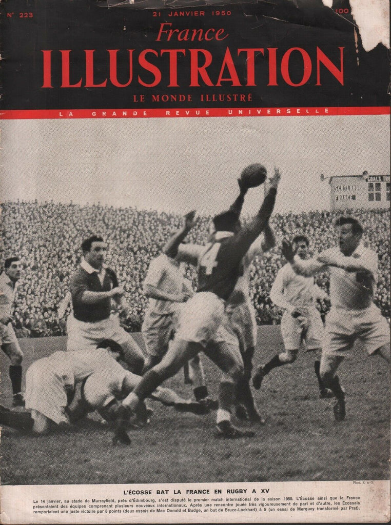 France Illustration Le Monde Illustre January 1950 L'ecosse Bat Rugby 101718DBE