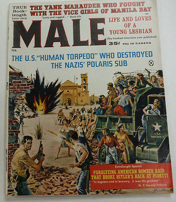 Male Magazine The Yank Marauder Who Fought February 1963 091914R
