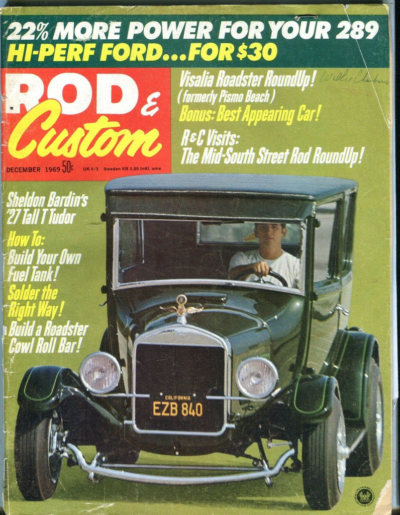 Rod & Custom Magazine December 1969 Sheldon Bardin VG No ML 031317nonjhe
