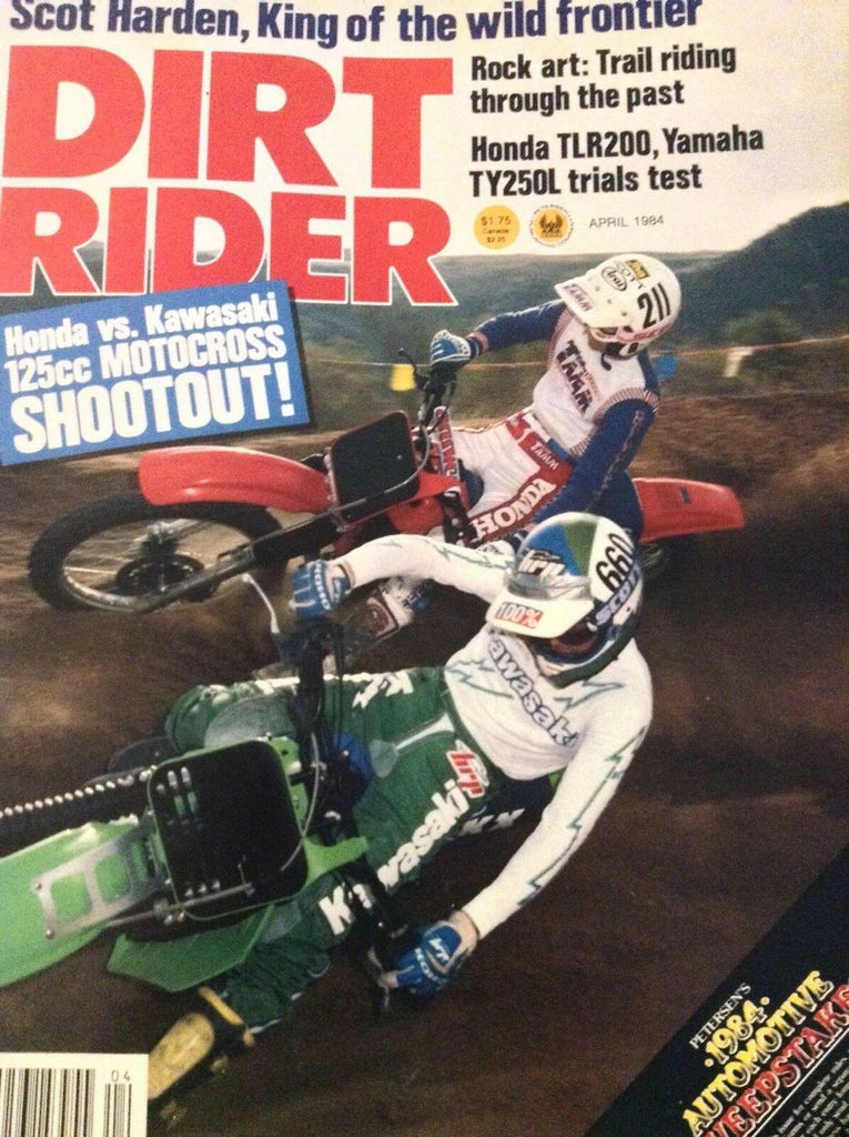 Dirt Rider Magazine Honda Vs Kawasaki 125cc Motocross April 1984 011019nonrh