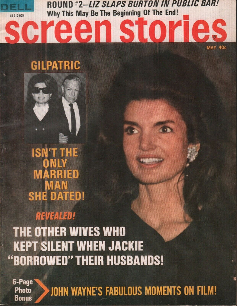 Screen Stories May 1970 Jackie Kennedy Onassis John Wayne Liz Taylor 070119AME