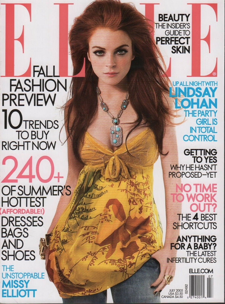 ELLE Magazine July 2005 Lindsay Lohan Missy Elliott 062218DBE
