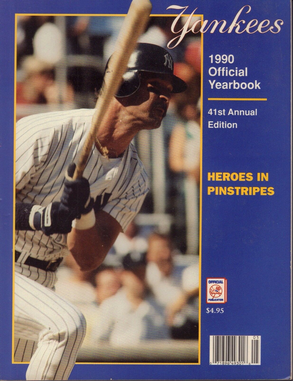 New York Yankees 1990 Official Yearbook Don Mattingly 083017nonjhe