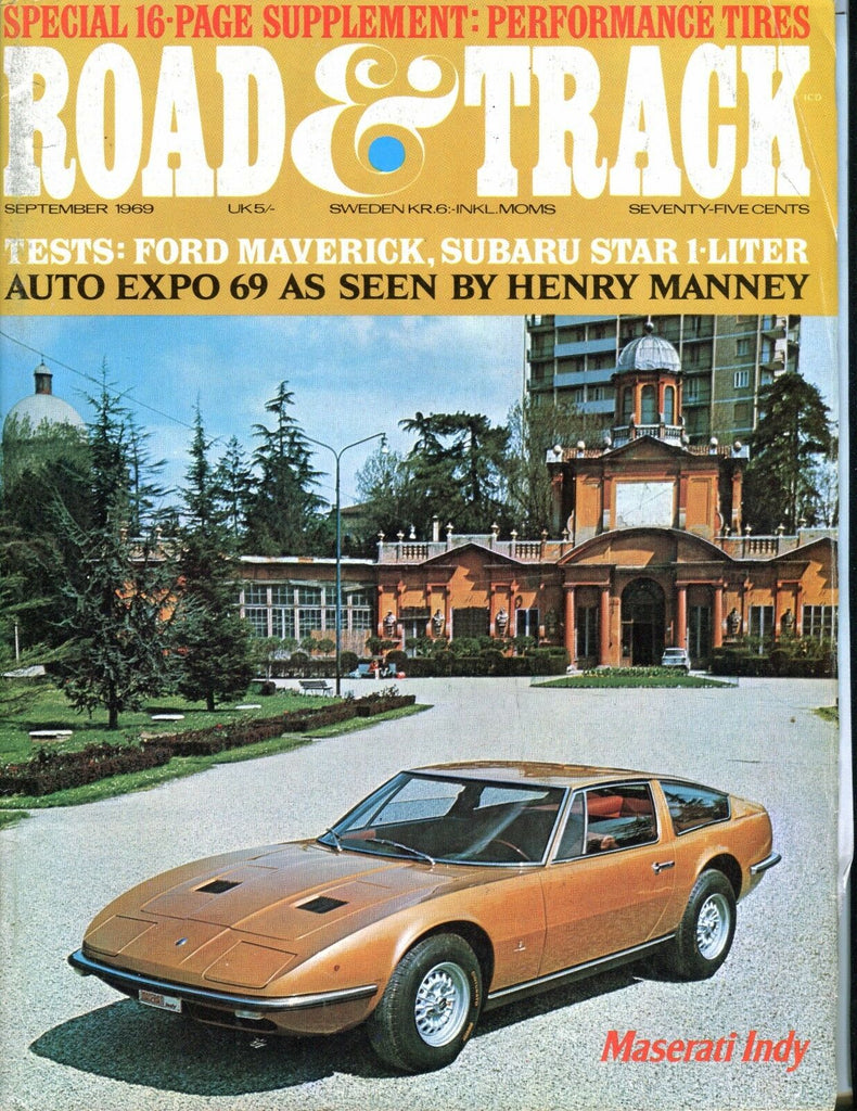 Road & Track Magazine September 1969 Maserati Indy 062317nonjhe
