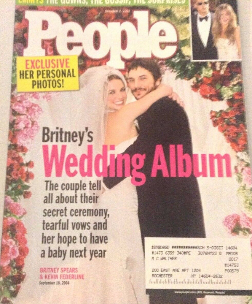 People Magazine Britney Spears Kevin Federline October 4, 2004 080117nonrh