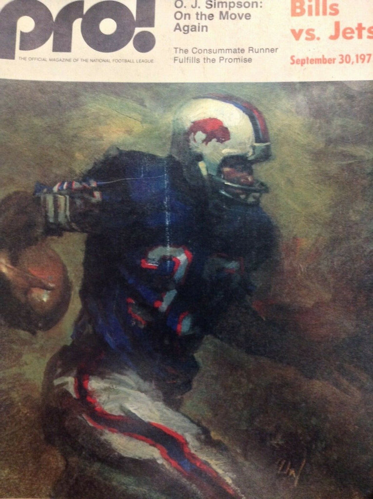 Pro! Magazine Bills Vs Jets O.J. Simpson September 30, 1973 012319nonr