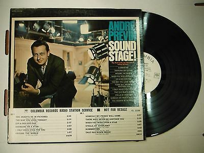 33 RPM Vinyl WLP Andre Previn Sound Stage! Columbia CL2158 102814KME