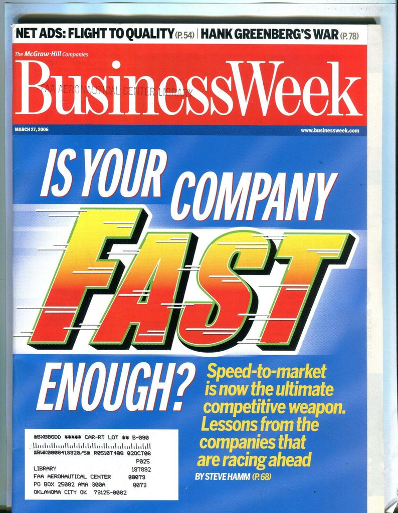 Business Week Magazine March 27 2006 EX w/ML FAA Library 102016jhe
