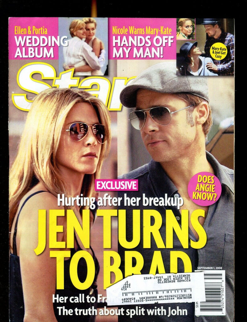 Star Magazine September 1 2008 Jennifer Aniston EX w/ML 021517jhe