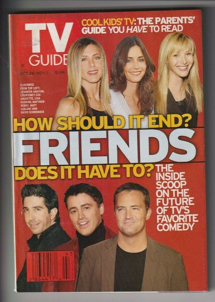 Tv Guide Mag Jennifer Aniston Courteney Cox Oct/Nov 1, 2002 110319nonr