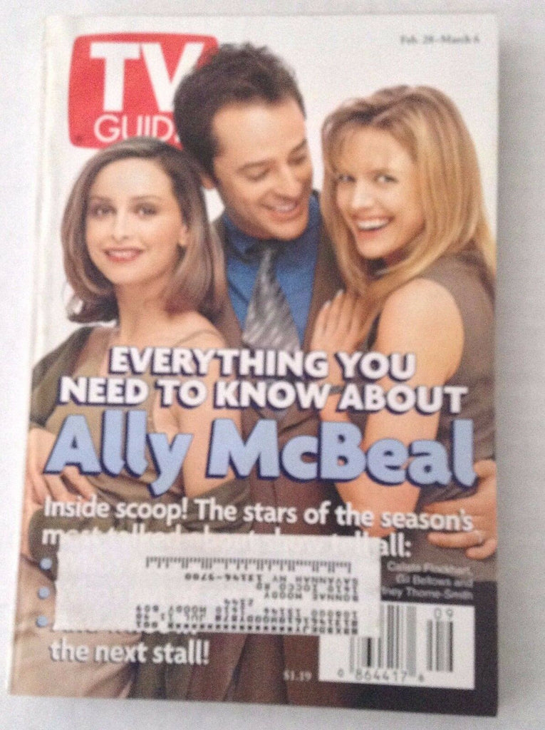 Tv Guide Magazine Calista Flockhart Gil Bellows Feb 28-March 6 1998 021717RH