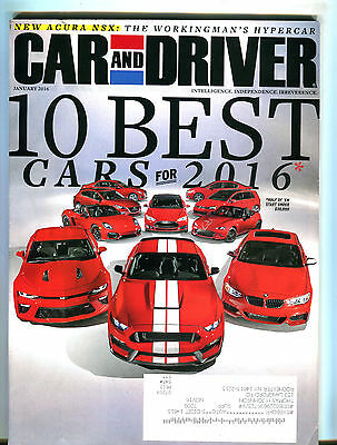 Car And Driver Magazine January 2016 10 Best Cars For 2016 EX 033116jhe
