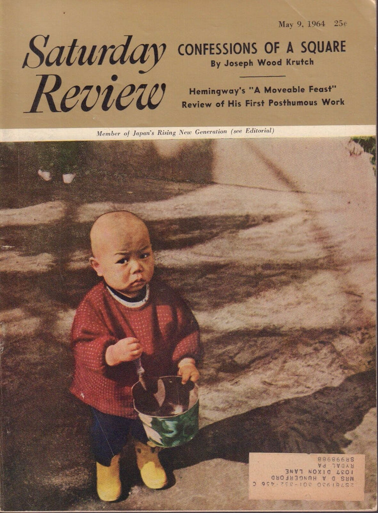 Saturday Review May 9 1964 Joseph Wood Krutch, Hemmingway w/ML 090217nonDBE