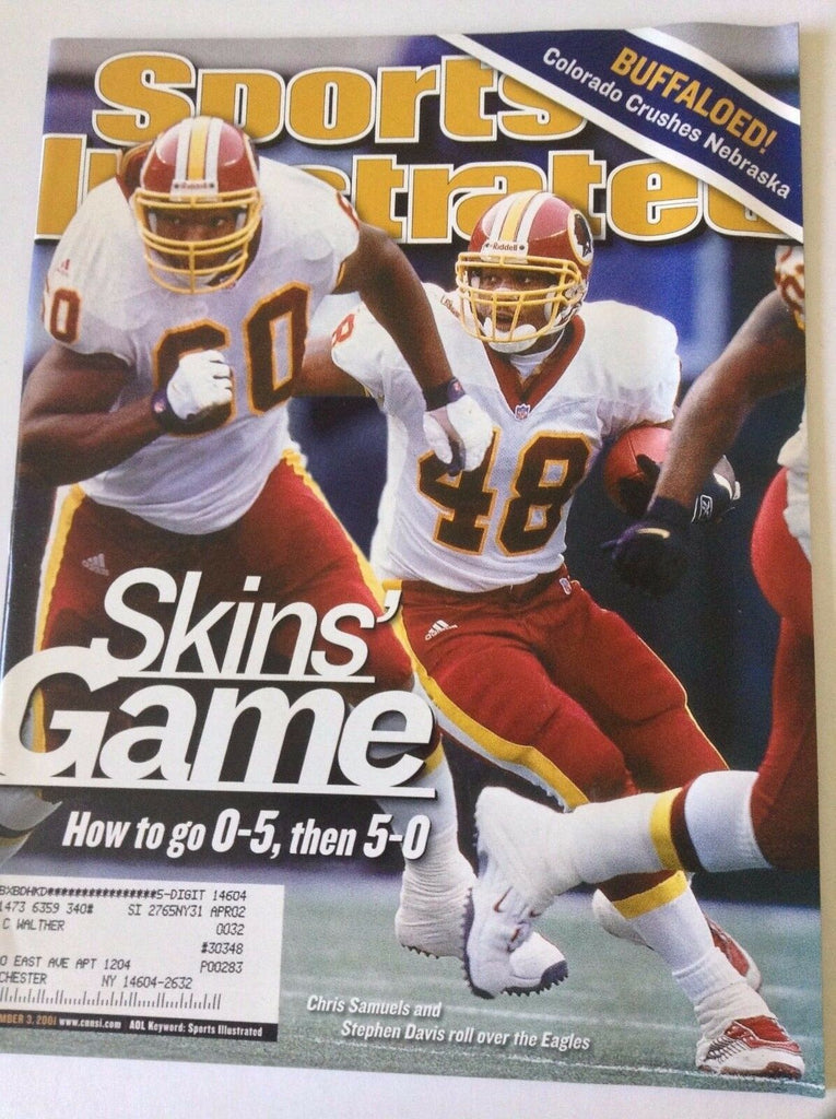 Sports Illustrated Magazine Redskins Chris Samuels December 3 2001 051517nonrh