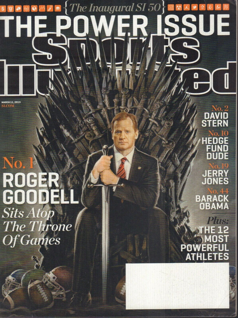 Sports Illustrated March 11 2013 Roger Goodell David Stern Obama 082918AME