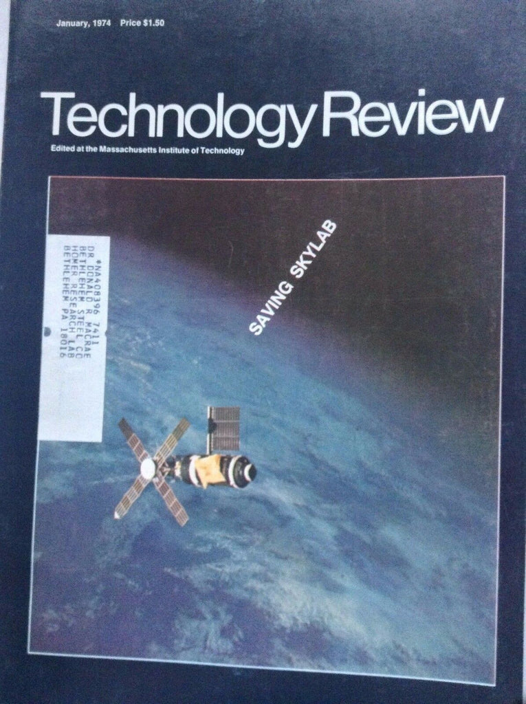 Technology Review Magazine Saving Skylab January 1974 092017nonrh