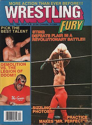 Wrestling Fury December 1990 Sting, Ric Flair, Demolition EX 011216DBE