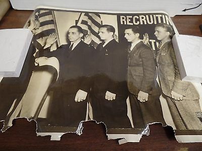 1940s Dispatch Photo News Four Brothers Sworn into the Navy Ririon 020516ame