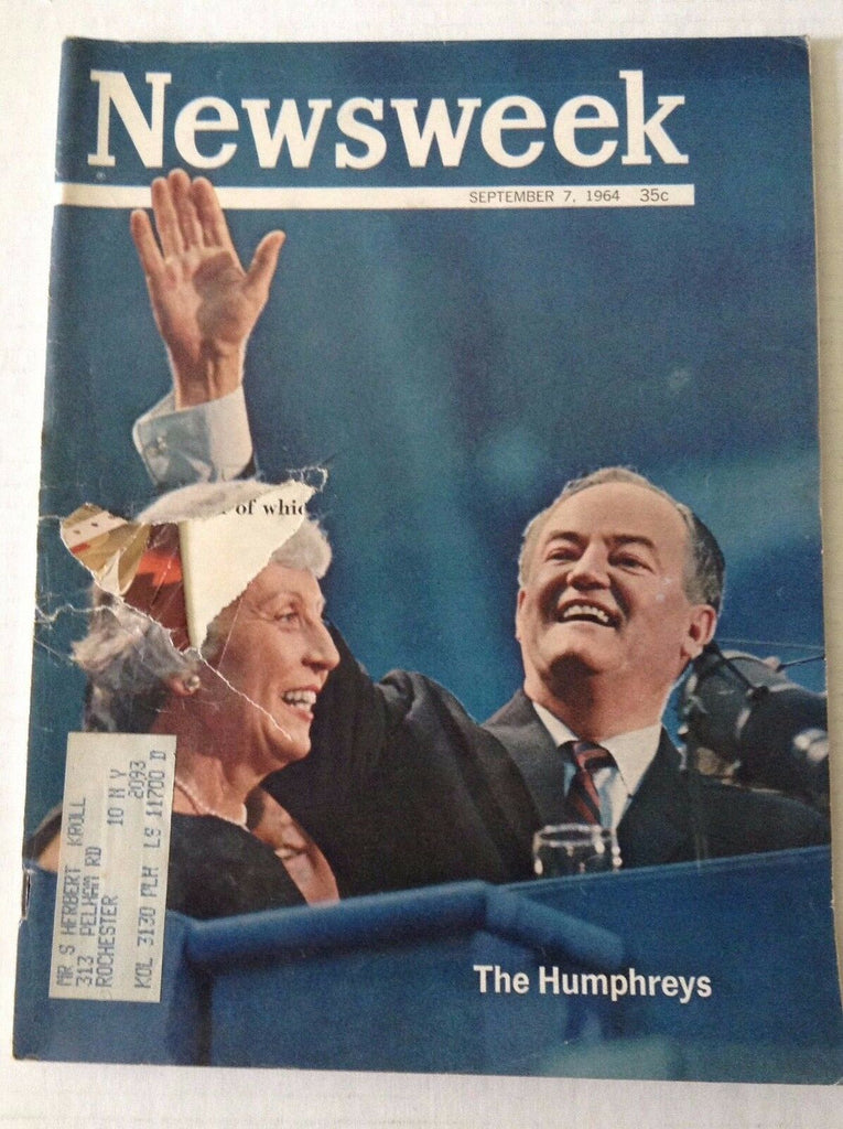 Newsweek Magazine Hubert Humphrey September 7, 1964 101216R2