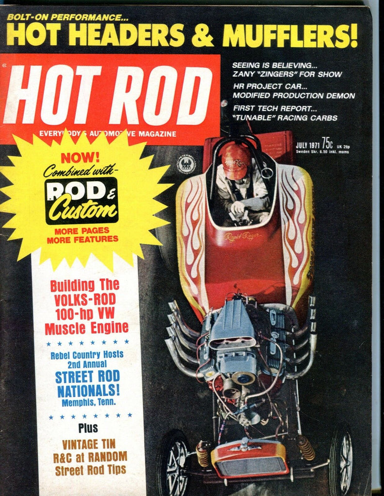 Hot Rod Magazine July 1971 Volks-Rod VW Engine EX No ML 052617nonjhe
