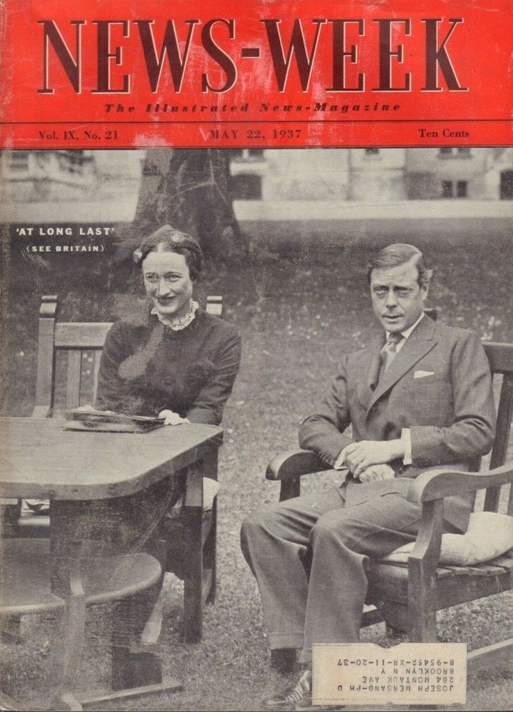 News-Week May 22 1937 Franklin D Roosevelt Ralph Odell 011719DBE