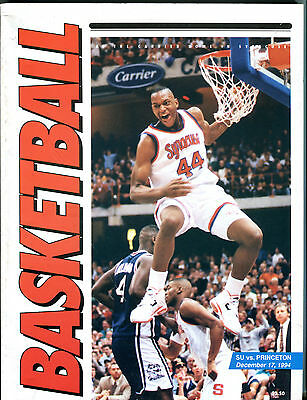 Syracuse Basketball Program SU vs. Princeton December 1994 EX 022616jhe