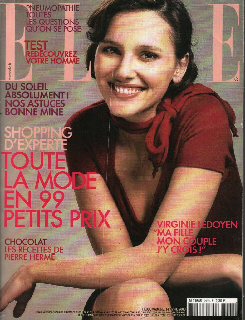 Elle French Fashion April 14 2003 Virginie Ledoyen Bonne Mine 091520ame