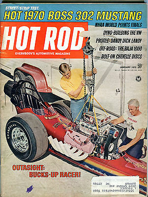 Hot Rod Magazine January 1970 Boss 302 Mustang EX 022316jhe