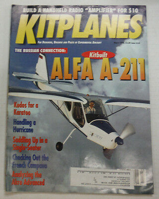 Kitplanes Magazine Alfa A-211 March 1996 061115R