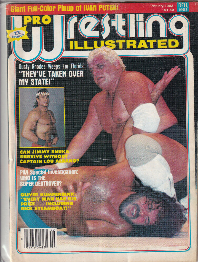 Pro Wrestling Illustrated Dusty Rhodes Jimmy Snuka February 1983 052819nonr