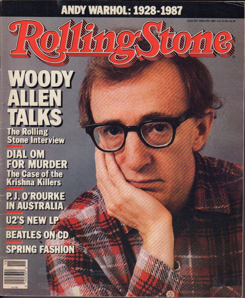 Rolling Stone April 9 1987 Woody Allen,Andy Warhol VG 122816DBE