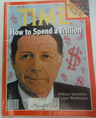 Time Magazine Defense Secretary Capar Weinberger July 1981 041615R